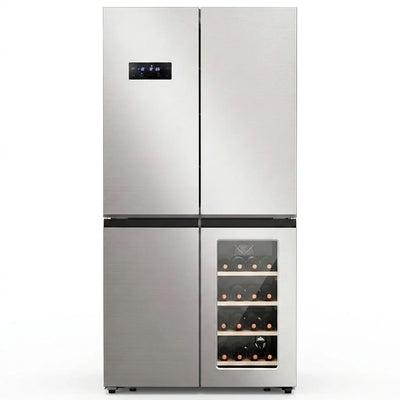 French Door Refrigerator Built for Modern Kitchens, 21.36 Cu.Ft Capacity, Wine Cabinet, Touchscreen Control