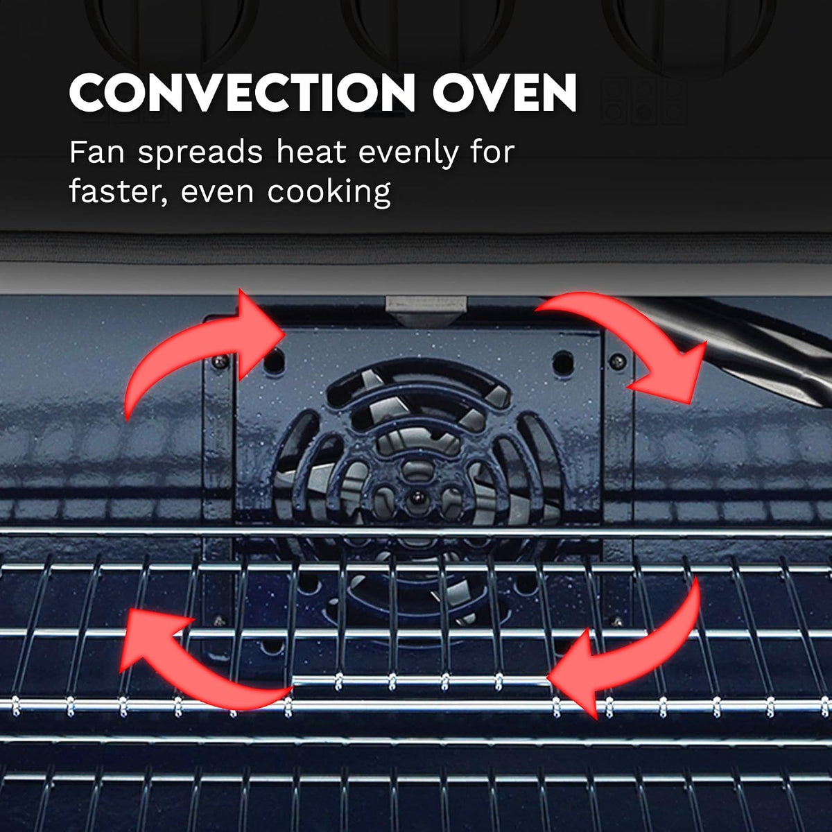 36 In. Vista Coll 5.4 Cu Ft 6 Burner Gas Range, Convection, Stainless Steel