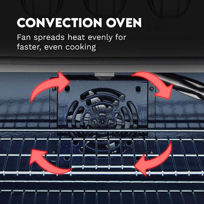 36 In. Vista Coll 5.4 Cu Ft 6 Burner Gas Range, Convection, Stainless Steel