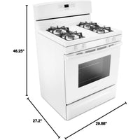 Freestanding Gas Range Built for Home Cooking, 5.1 Cu Ft Capacity, 4 Sealed Burners, 15,000 BTU Output