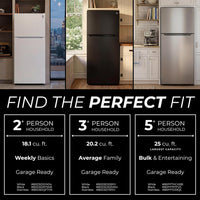 18.1 Cu. Ft. 30" Wide Top Mount Refrigerator - Black
