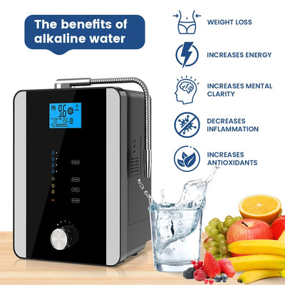 CAWOLO Alkaline Water Ionizer Machine PH Water Device Alkaline Water Dispenser 11 Plates Platinum Coating Alkaline Water Ioniser