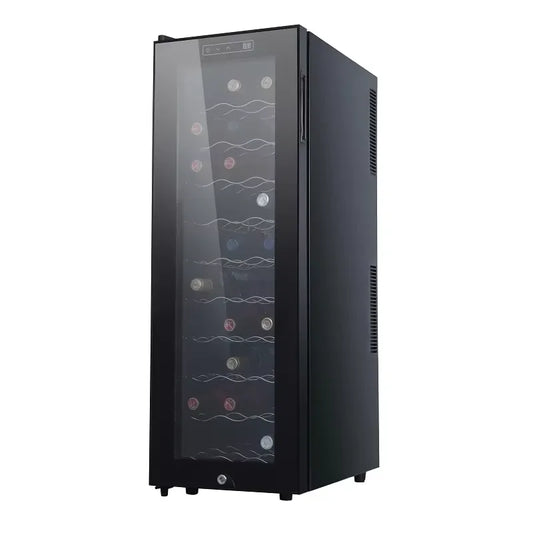 Electric Compressor Wine Cooler Frost Free Glass Door Beverage Fridge For Home Car RV Outdoor Use  Standing Mini Bar