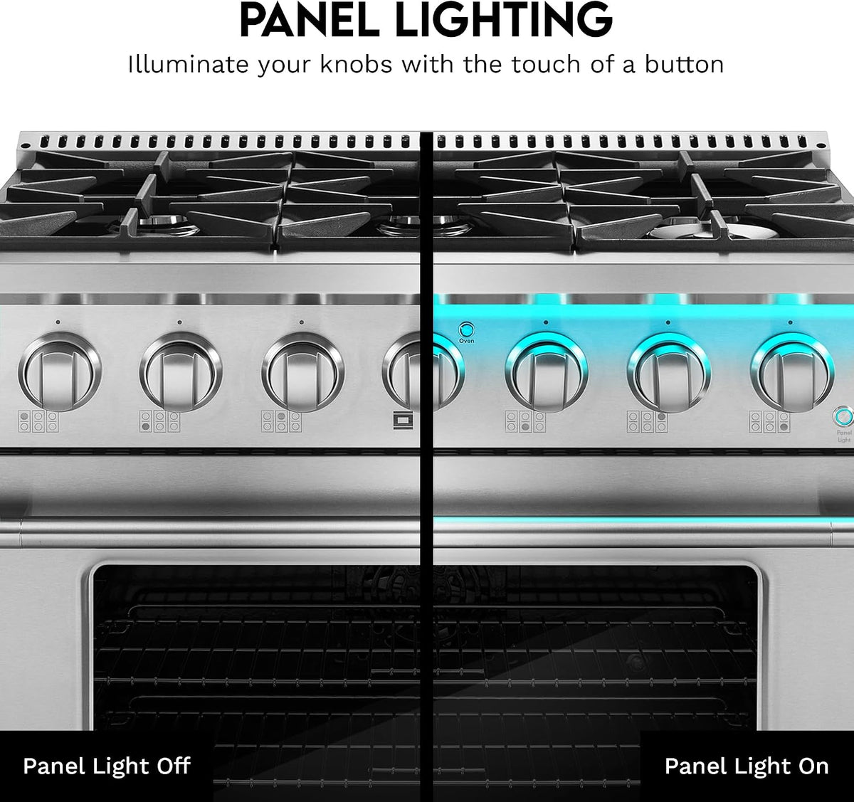 36 In. Vista Coll 5.4 Cu Ft 6 Burner Gas Range, Convection, Stainless Steel