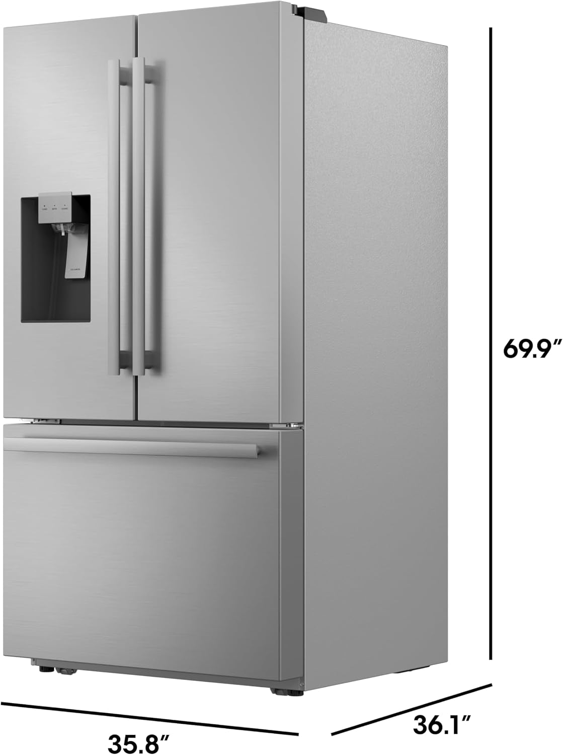 SJF2955KS 28.9 Cu.Ft. Standard Depth 36 In. French Door Refrigerator