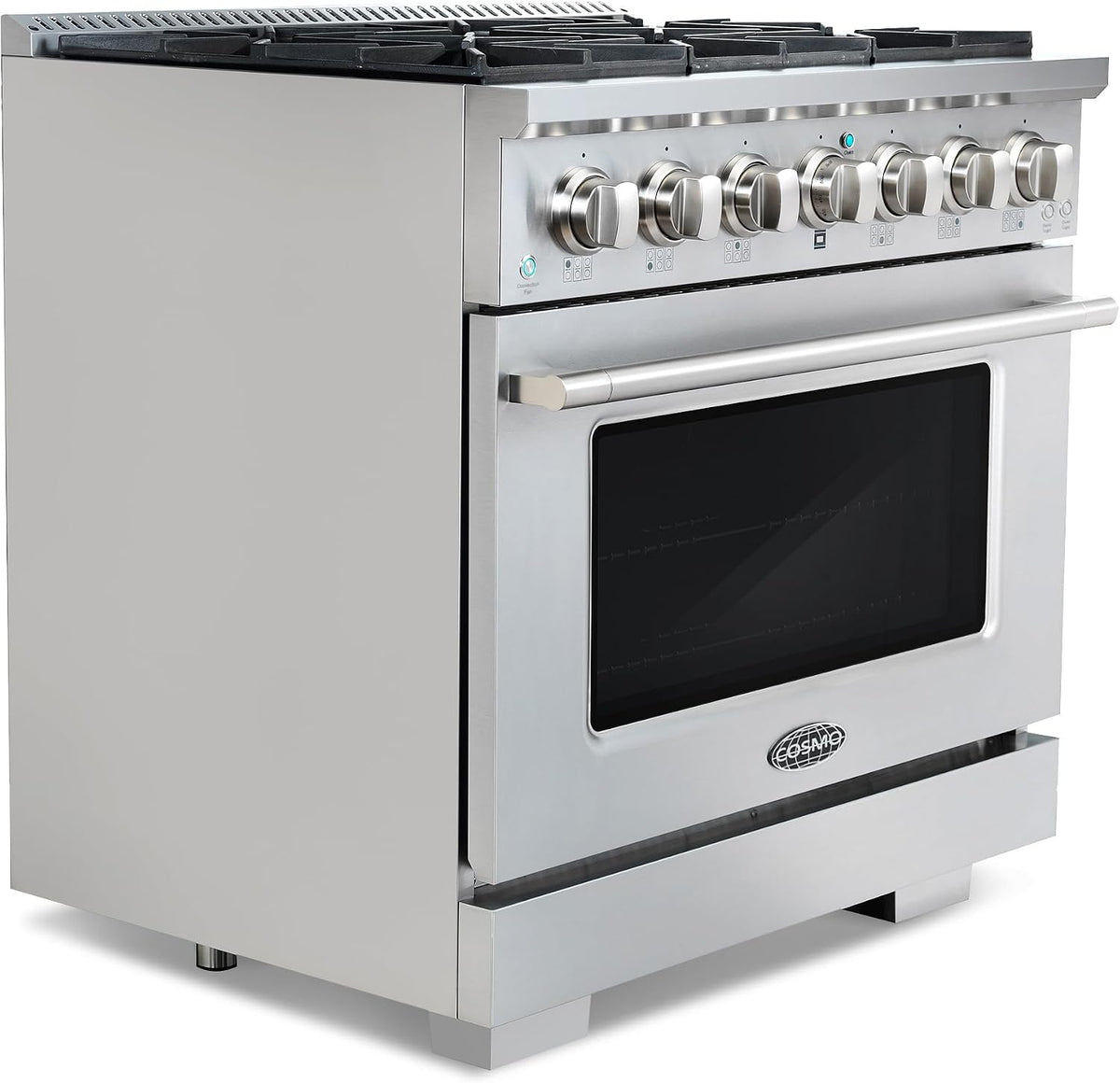 36 In. Vista Coll 5.4 Cu Ft 6 Burner Gas Range, Convection, Stainless Steel