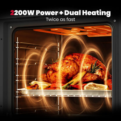 24 Inch Electric Wall Oven with 5 Cooking Modes, 2.79 Cu.Ft, 2200W