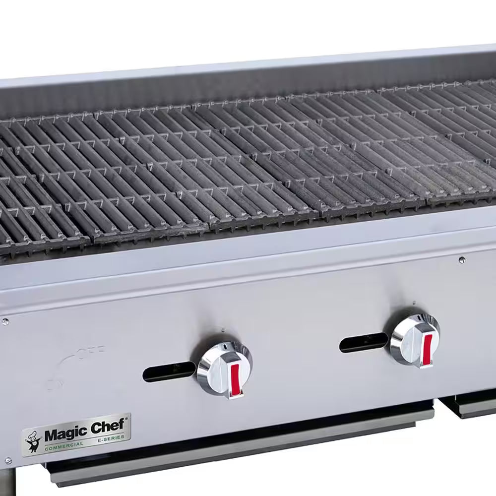 48 In. Commercial Countertop Radiant Char Broiler in Stainless Steel