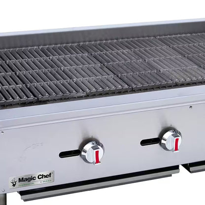 48 In. Commercial Countertop Radiant Char Broiler in Stainless Steel