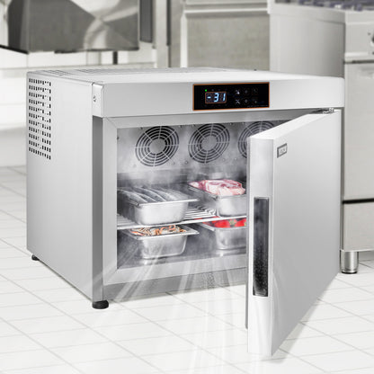 Commercial Blast Freezer 4 Trays Blast Chiller for Seafood Ice Cream Gelato 32L