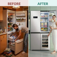 French Door Refrigerator Built for Modern Kitchens, 21.36 Cu.Ft, Wine Cabinet, Touchscreen Control — Before & After