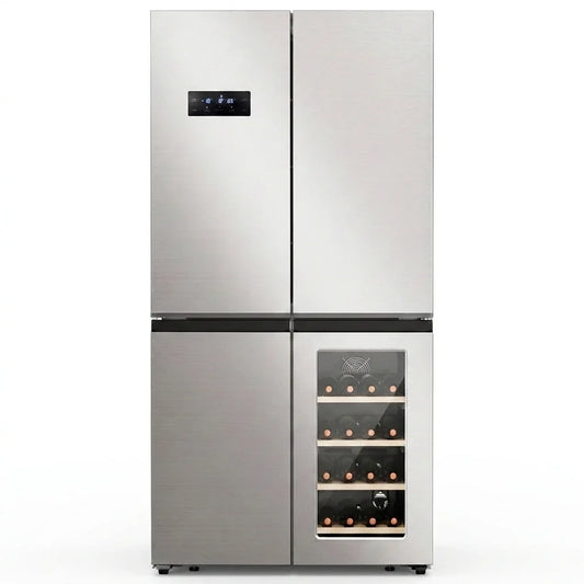 French Door Refrigerator Built for Modern Kitchens, 21.36 Cu.Ft, Wine Cabinet, Touchscreen Control — Studio Shot